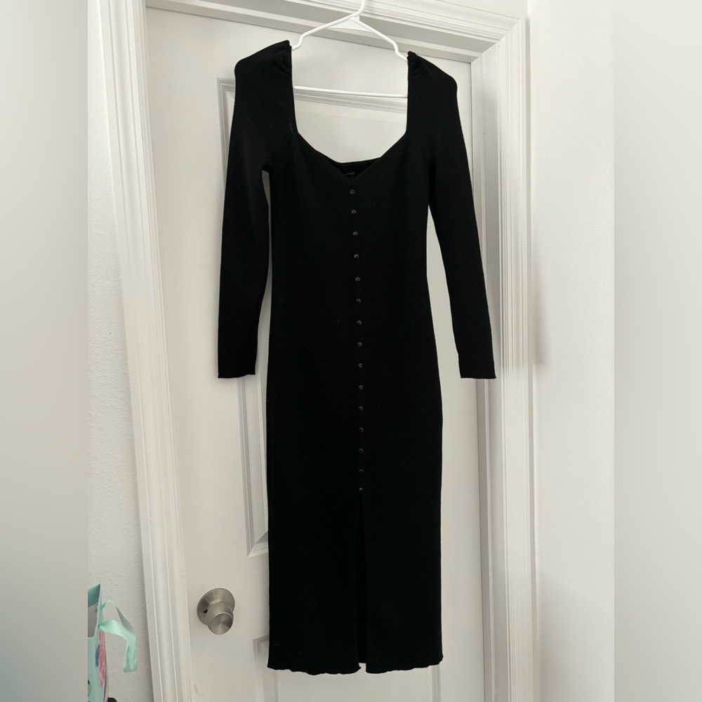 Forever 21 brand new fitted black sweater dress